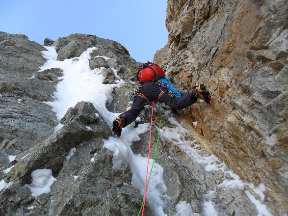 Technical winter climb