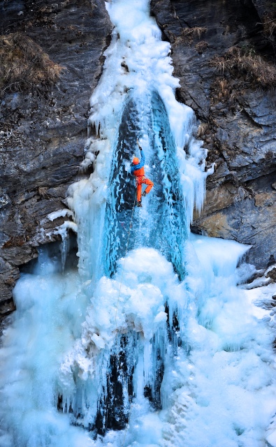 Ice climbing in China