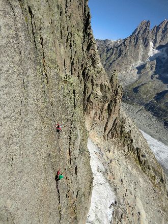 Chamonix rock climbing