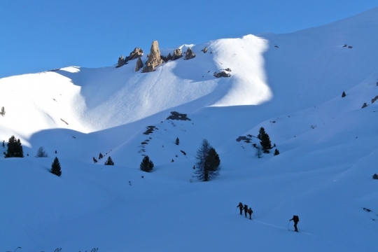 Ski de randonnée a Arvieux, casse déserte