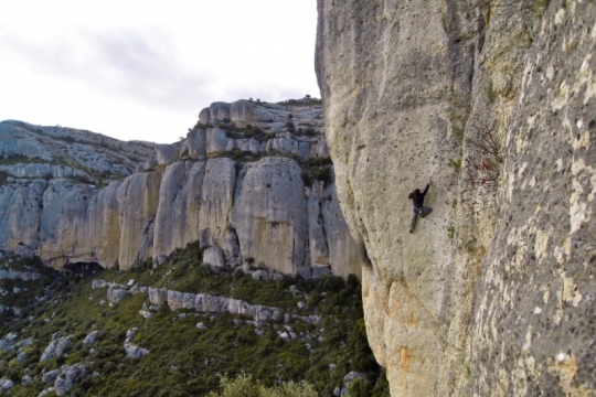 Escalade sur le conglomérat de Montserrat 