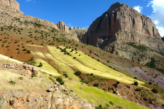 Rock climbing and amazing colors in Taghia