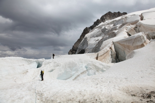 Glacier des Violettes on the traverse of Pelvoux