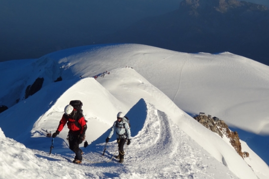 Arête des Bosses au Mont Blanc
