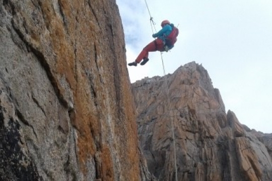 Descente de l'Aiguille du Minaret