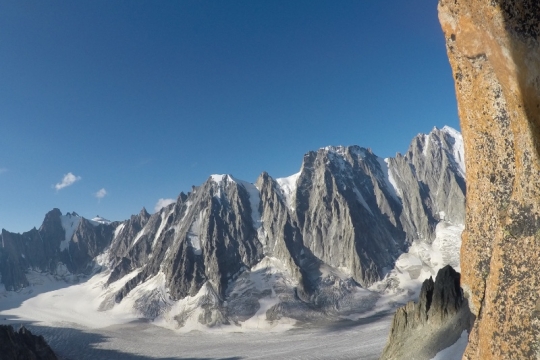 Les fameuse faces nord du glacier d'Argentière.