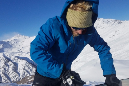 pose des fixations splitboard